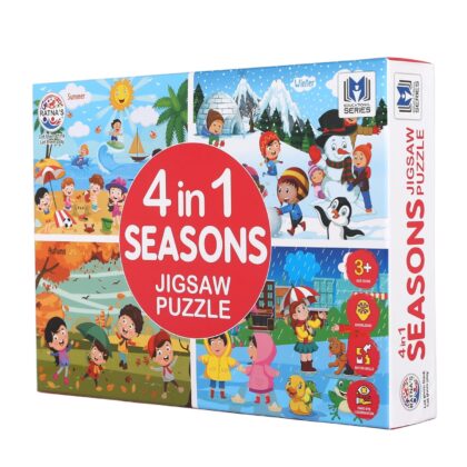 Ratna’s 4 in 1 Indian Seasons Jigsaw Puzzle for Kids. 4 Jigsaw Puzzles 35 Pieces Each